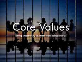 Free photo core values goals mission business purpose concept