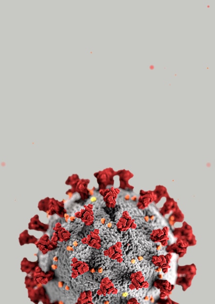 Free photo coronavirus on a gray background