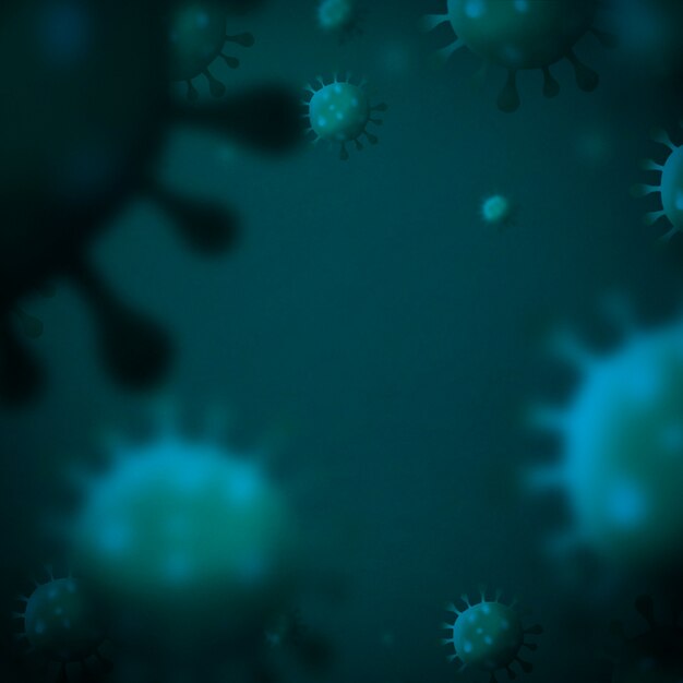 Coronavirus infection background with copy space