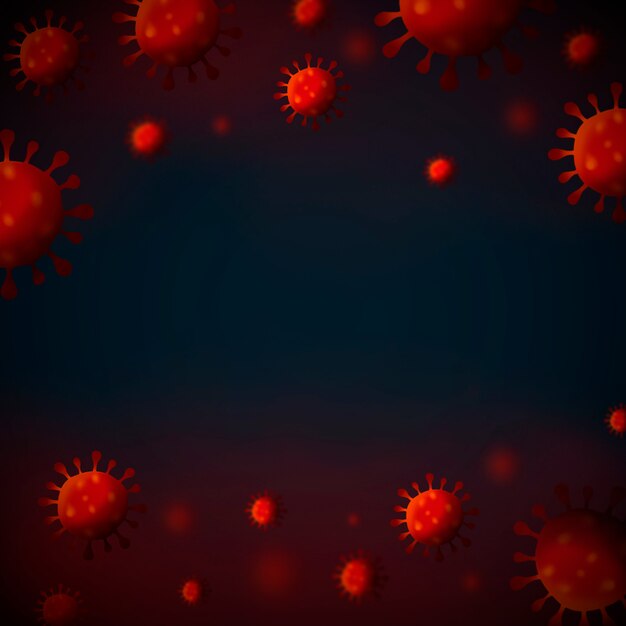 Coronavirus infection background with copy space