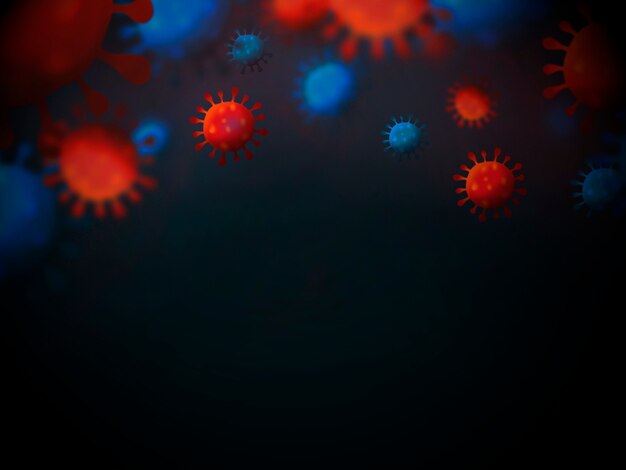 Coronavirus infection background with copy space