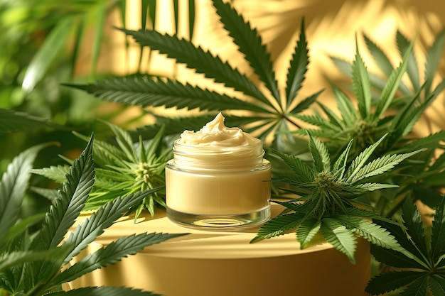 Cosmetic item with marijuana leaves