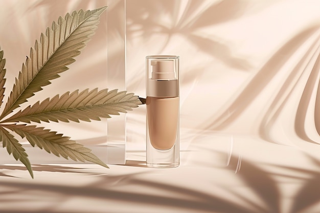 Cosmetic item with marijuana leaves