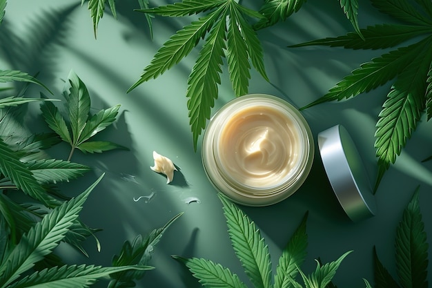 Cosmetic item with marijuana leaves