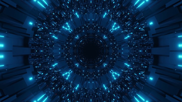 Free Photo cosmic background with dark and light blue laser lights - perfect for a digital wallpaper