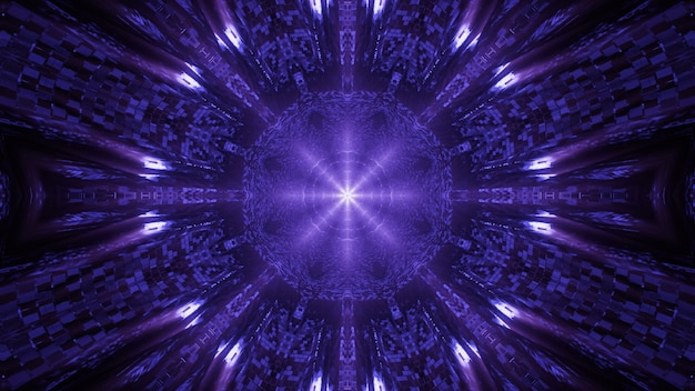 Free Photo cosmic environment with purple neon laser lights