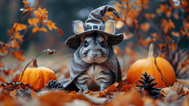 Free photo costumed animal for halloween