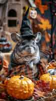 Free photo costumed animal for halloween