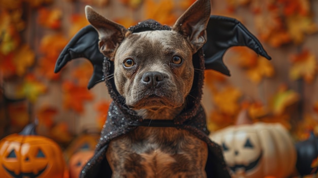 Free Photo costumed dog for halloween