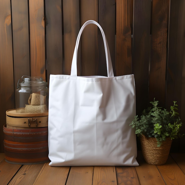 Free Photo cotton realistic big tote bag