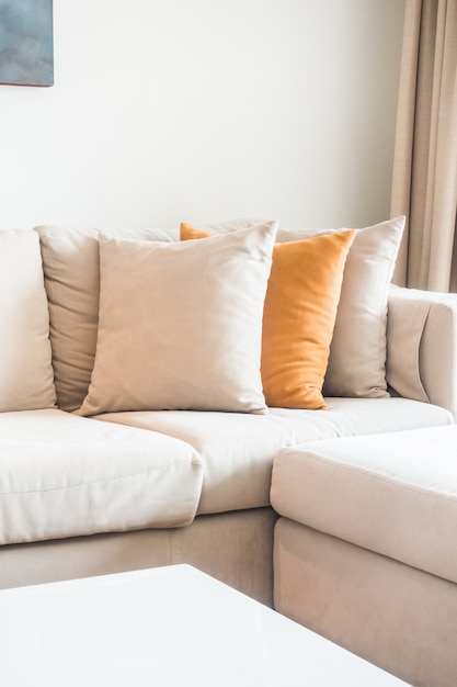 Free Photo couch with cushions