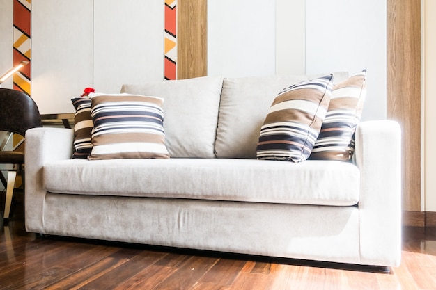 Free Photo couch with cushions