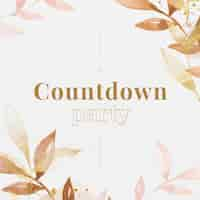 Free photo countdown party invitation for social media post