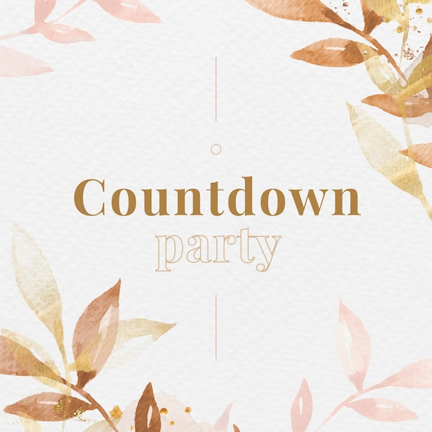 Free Photo countdown party invitation for social media post