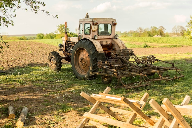 Free Photo countryside farm life with a tractor