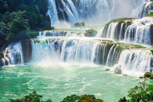 Free photo countryside forest cascade summer green famous