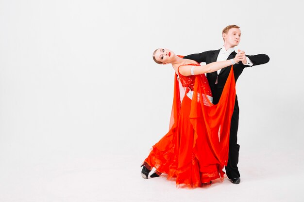 Couple in ballroom dance pose