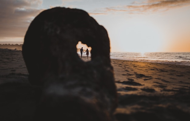 Free Photo couple on the beach