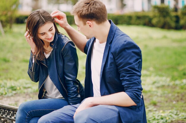 couple in city