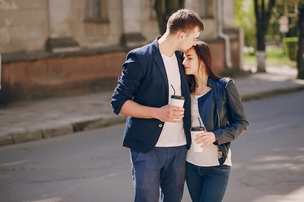 couple in city