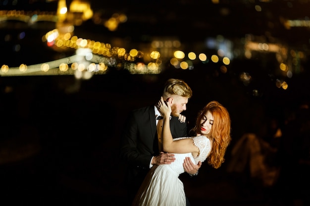 Couple dancing in the night