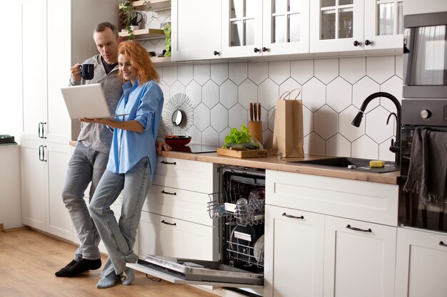 Couple enjoying quality time at home