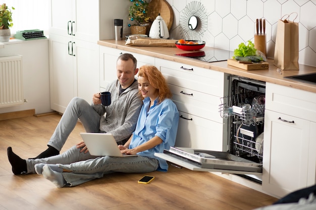 Couple enjoying quality time at home