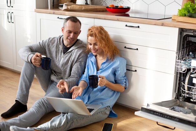 Couple enjoying quality time at home