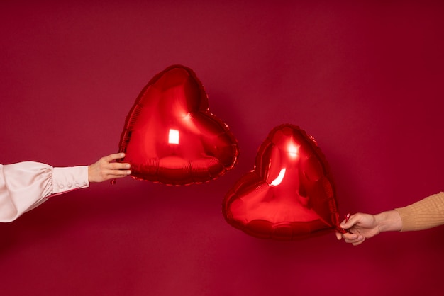 Free Photo couple enjoying valentines day celebration