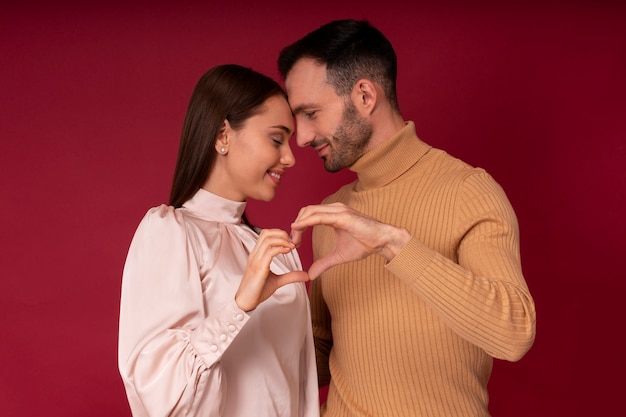 Couple enjoying valentines day celebration