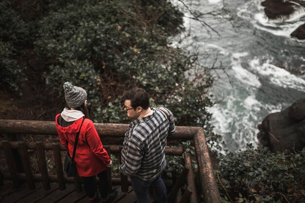 Couple enjoying view