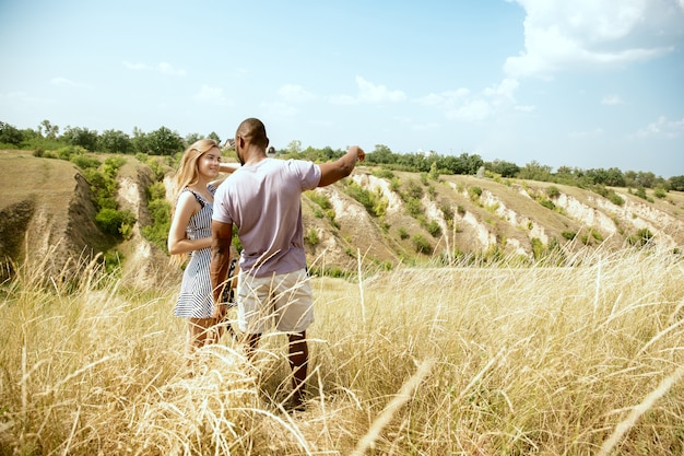 Free photo couple happy in forest