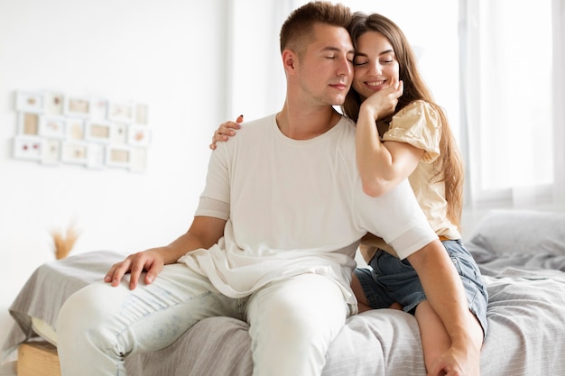 Couple having a cute moment together