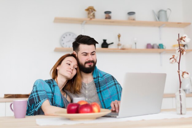 Couple having a great time together