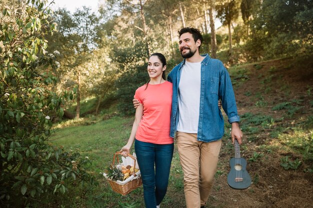 Couple having a picnic