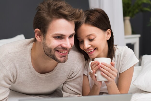 Couple having a tenderness moment