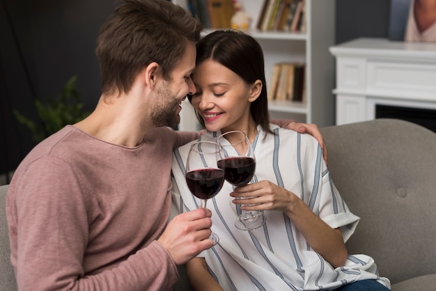 Couple having a tenderness moment