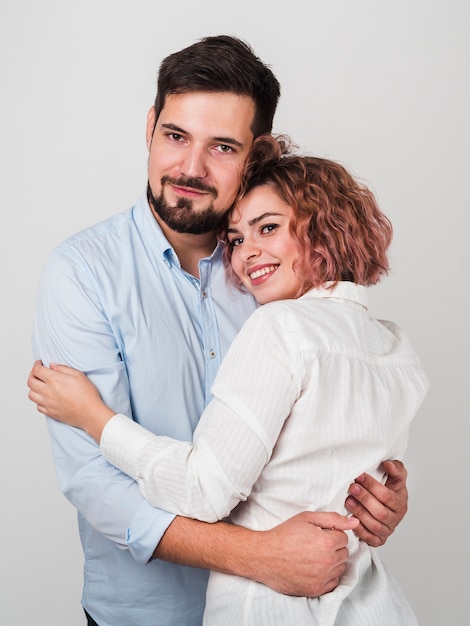 Couple holding each other for valentines