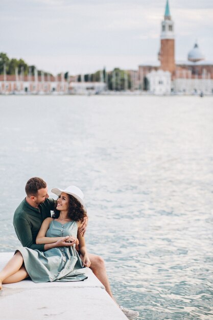 Couple on honeymoon in Venice