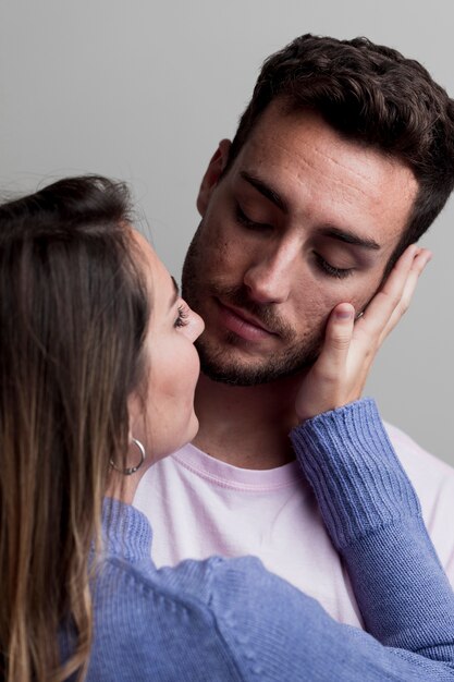 Couple hugging and embracing each other