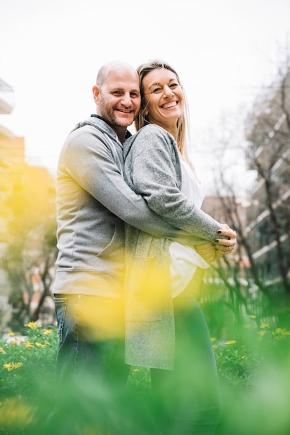 Free Photo couple in love outdoors