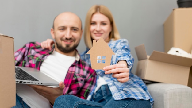 Couple moving to a new house