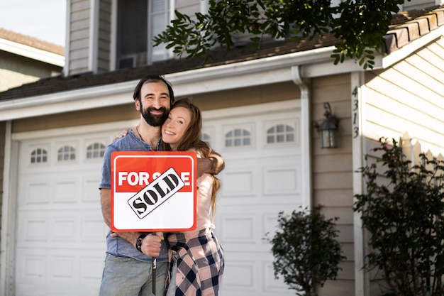 Couple moving in new house