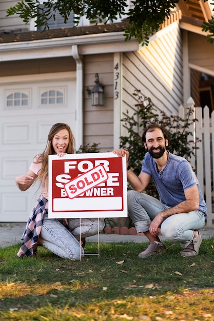 Couple moving in new house