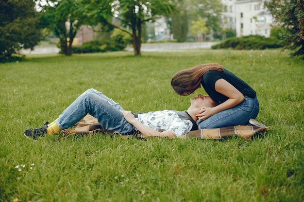 Couple in a park