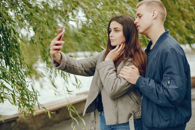 Couple in a park