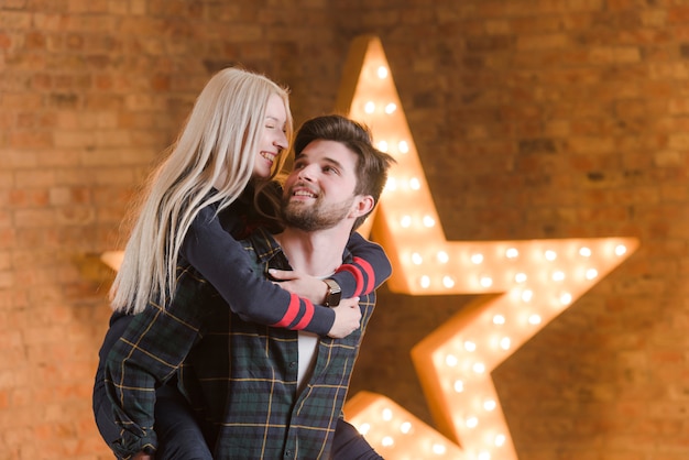 Couple at a party