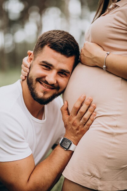 Couple pregnant, waiting for a baby