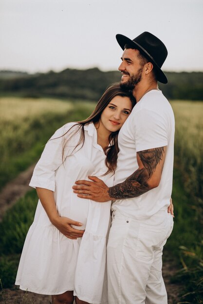 Couple pregnant, waiting for a baby