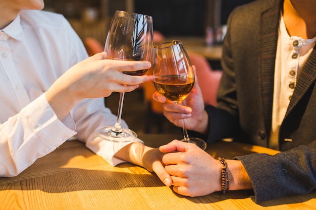 Couple in restaurant